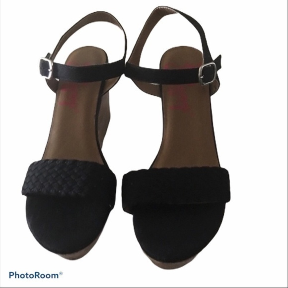 Jelly Pop Mozart Black Wedges/Platform